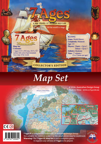 7 Ages CE hard-mounted Linen World Map (advance order)