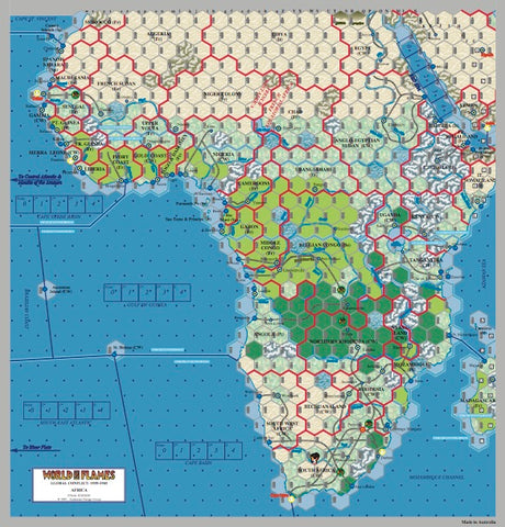 World in Flames7 Africa Aflame and Asia Aflame (paper) map set (2)
