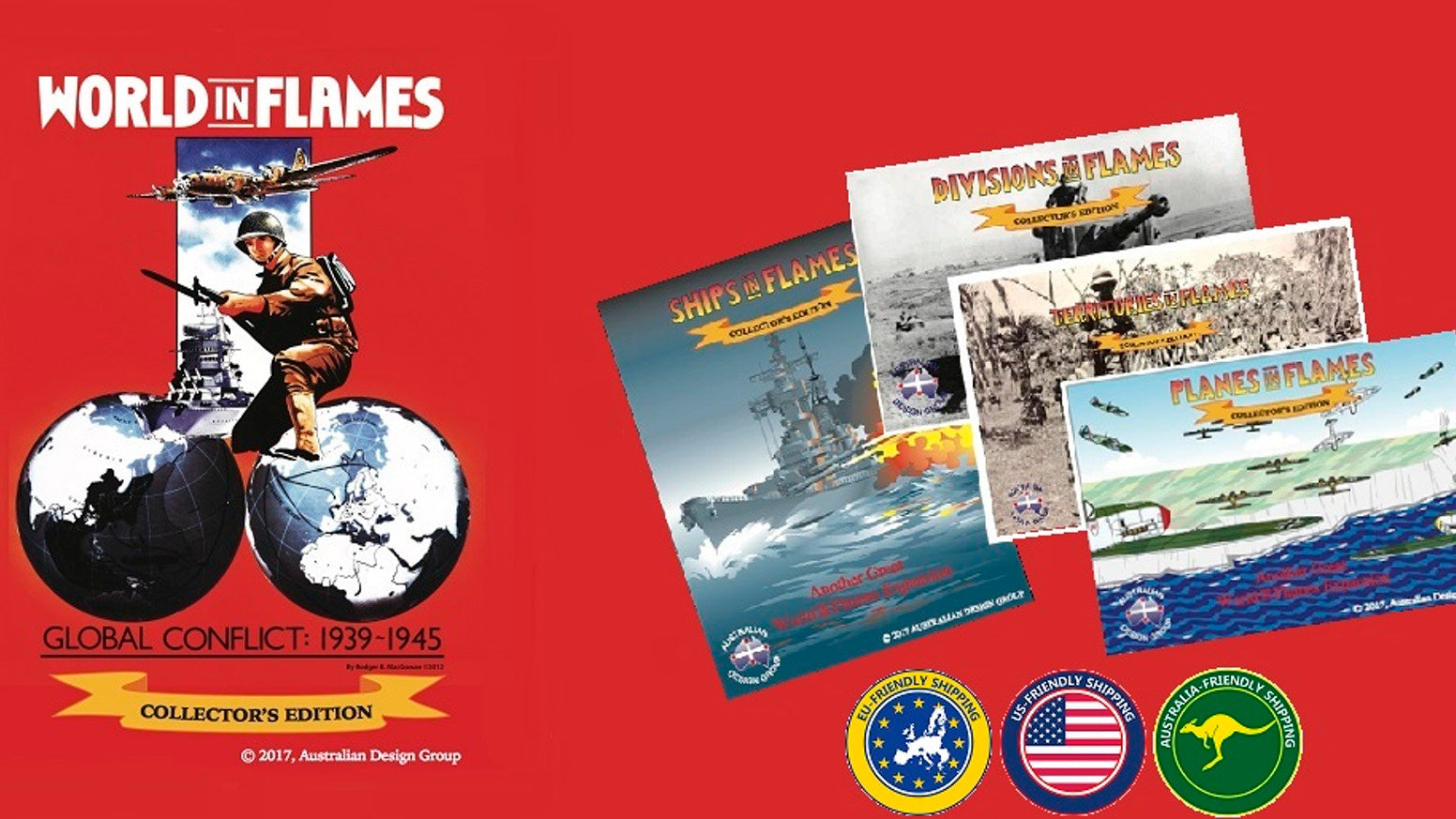 WORLDinFLAMES■AUSTRALIAN DESIGN GROUP■ 2024 World in Flames Collector's Edition Deluxe game